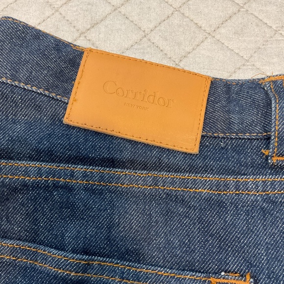 Corridor Men’s Blue Slim Straight Selvedge Jeans - Picture 3 of 6